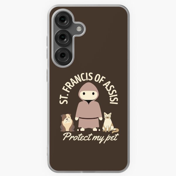 Item preview, St. Francis of Assisi, Protect My Pet - Beige Text - Animals / Pets / Catholic designed and sold by TimelessLocales.