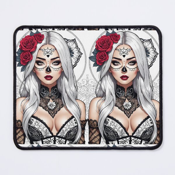 Item preview, SUGAR SKULL VAMP Asian Oriental Latina Girl Anime Manga Cartoon Style - Day of the Dead El Dia De Los Muertos Halloween Latin Hispanic Ancestry Celebration Decor ~ Birthday Christmas Gift designed and sold by Spinning Plates 360.