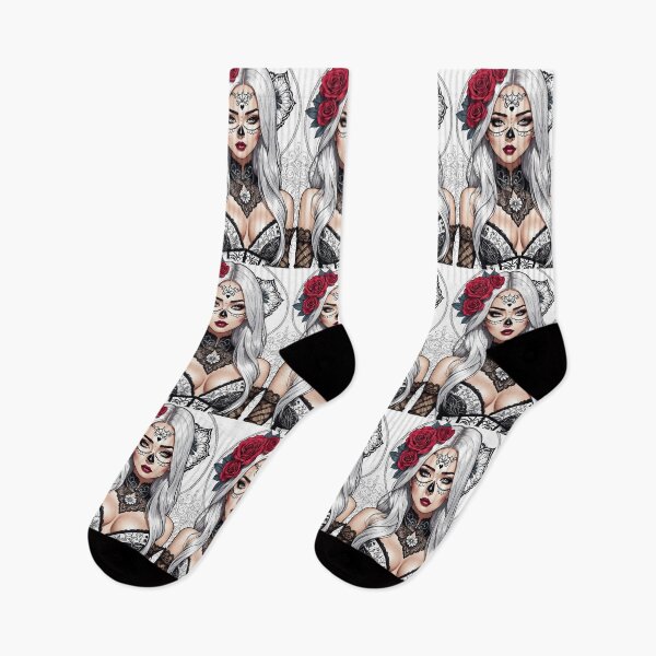 Item preview, SUGAR SKULL VAMP Asian Oriental Latina Girl Anime Manga Cartoon Style - Day of the Dead El Dia De Los Muertos Halloween Latin Hispanic Ancestry Celebration Decor ~ Birthday Christmas Gift designed and sold by Spinning Plates 360.