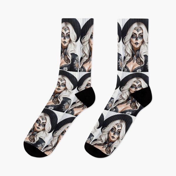 Item preview, SUGAR SKULL VAMP Asian Oriental Latina Girl Anime Manga Cartoon Style - Day of the Dead El Dia De Los Muertos Halloween Latin Hispanic Ancestry Celebration Decor ~ Birthday Christmas Gift designed and sold by Spinning Plates 360.