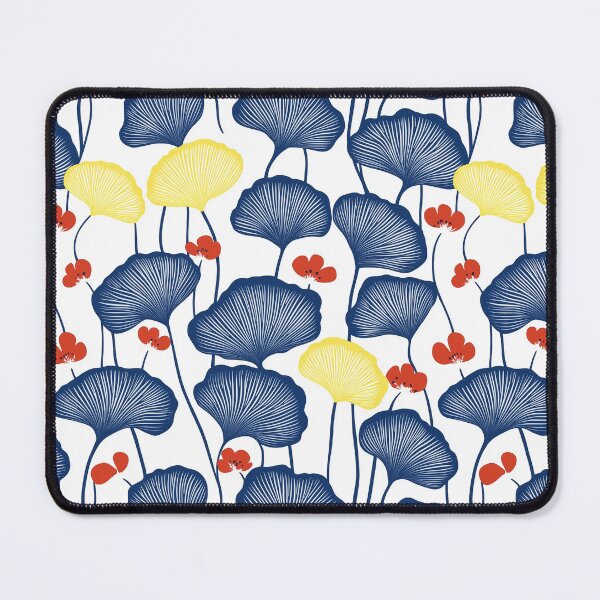 Item preview, Navy and Yellow Gingko Leaves designed and sold by mirror circus.