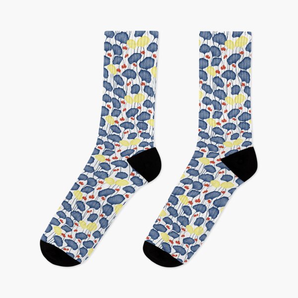 Item preview, Navy and Yellow Gingko Leaves designed and sold by mirror circus.