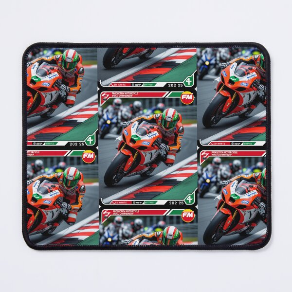 Item preview, Piloto de motocicleta colorido Campeonato Mundial de Motociclismo de Producción FIM designed and sold by Moto Graphix.