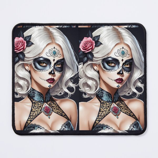 Item preview, SUGAR SKULL VAMP East European Eurasian Latina Girl Anime Manga Cartoon Style - Day of the Dead Halloween Latin Hispanic Celebration Decor ~ Birthday Christmas Gift designed and sold by Spinning Plates 360.