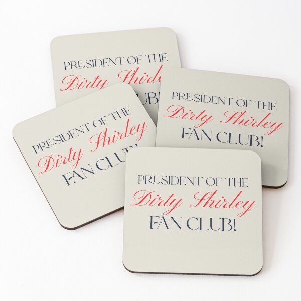 Item preview, President of the Dirty Shirley Fan Club – Fun Cocktail Lover Typography Design designed and sold by Stickers by @molllyclare.
