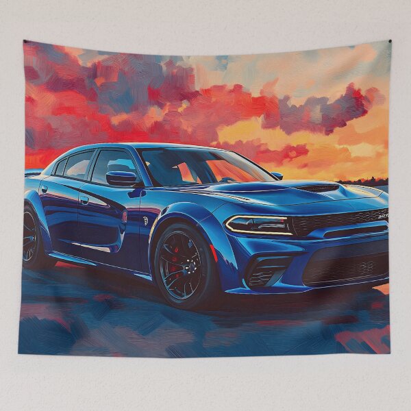 Item preview, Blue Dodge Charger SRT – Pop Art Edition VIII designed and sold by AutoPopStudio.