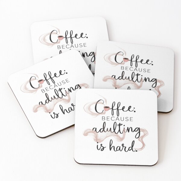 Item preview, coffee because adulting is hard designed and sold by Habet.