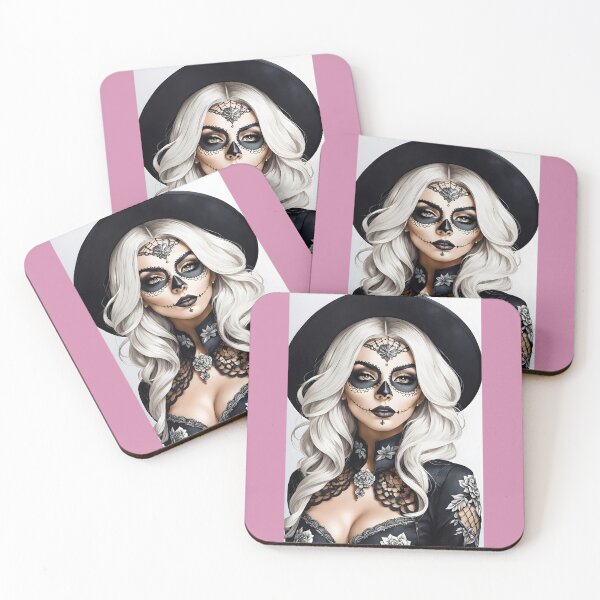 Item preview, SUGAR SKULL VAMP Asian Oriental Latina Girl Anime Manga Cartoon Style - Day of the Dead El Dia De Los Muertos Halloween Latin Hispanic Ancestry Celebration Decor ~ Birthday Christmas Gift designed and sold by Spinning Plates 360.
