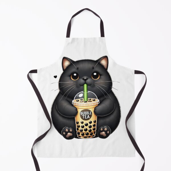 Item preview, Cute Chubby Black Cat Bubble Tea T-Shirt – Kawaii Boba Kitty Design for Cat and Boba Lovers designed and sold by teetomorrow83.