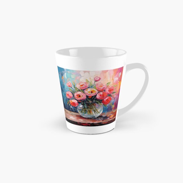 Aperçu de l'œuvre Pivoines dans un vase en verre créée et vendue par MariaWinterArt.