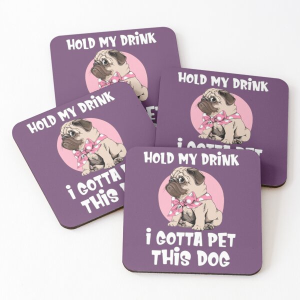 Item preview, Hold my Drink, I Gotta Pet this Dog - Pink Bow designed and sold by binspired2shop.