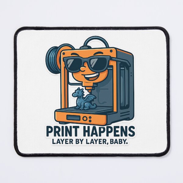 Item preview, Print Happens – Funny 3D printing design with saying for makers & nerds designed and sold by meshhead.