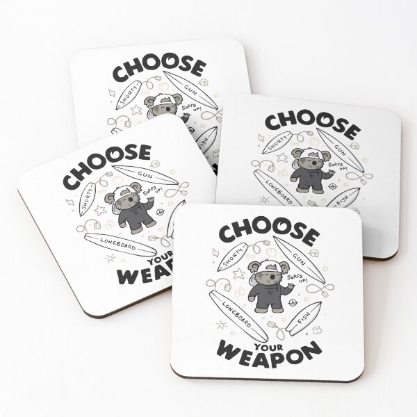 Item preview, Choose Your Weapon Surfboards | White designed and sold by Foksy Art.