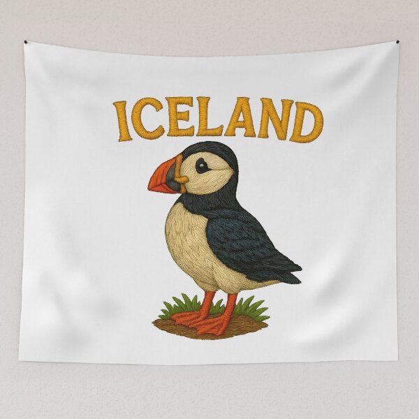 Item preview, Iceland Puffin Embroidered Patch designed and sold by #Adulting Central.