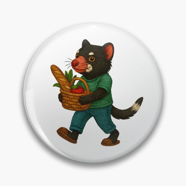 Item preview, Tasmanian Devil Grocery Run Embroidered Patch designed and sold by #Adulting Central.