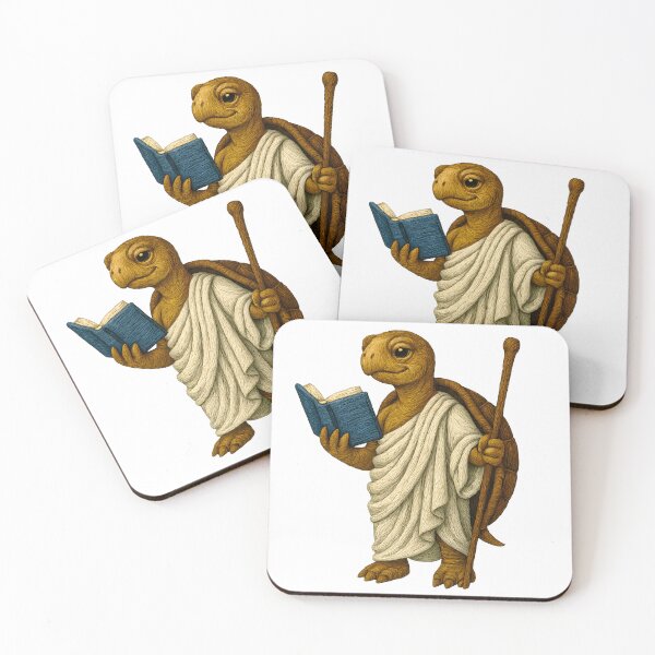 Item preview, Greek Philosopher Turtle Embroidered Patch designed and sold by #Adulting Central.