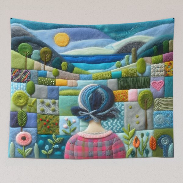 Item preview, Felt art girl designed and sold by evabyte.