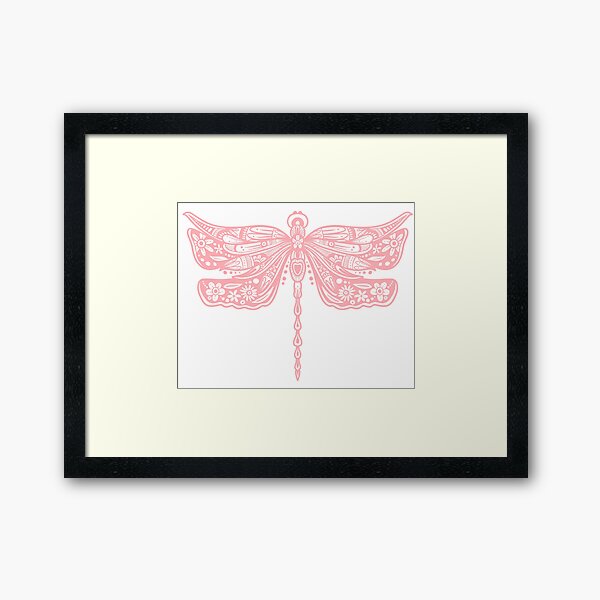 Item preview, Light Pink Floral Dragonfly Design designed and sold by Giulia  Palazzo.
