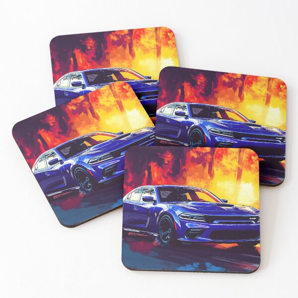 Item preview, Midnight Blue Dodge Charger SRT – Pop Art Edition designed and sold by AutoPopStudio.