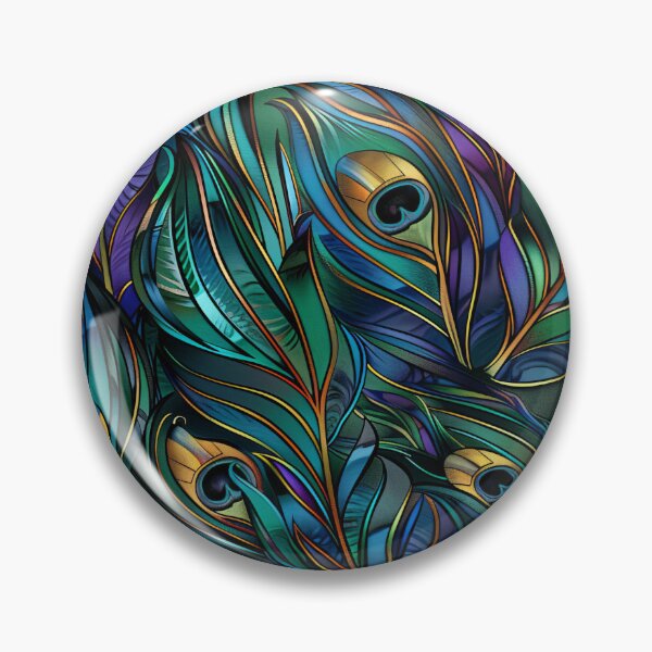 Item preview, Elegant Peacock Feather Pattern – Luxurious and Vibrant Seamless Design designed and sold by Krasnovaovaova.