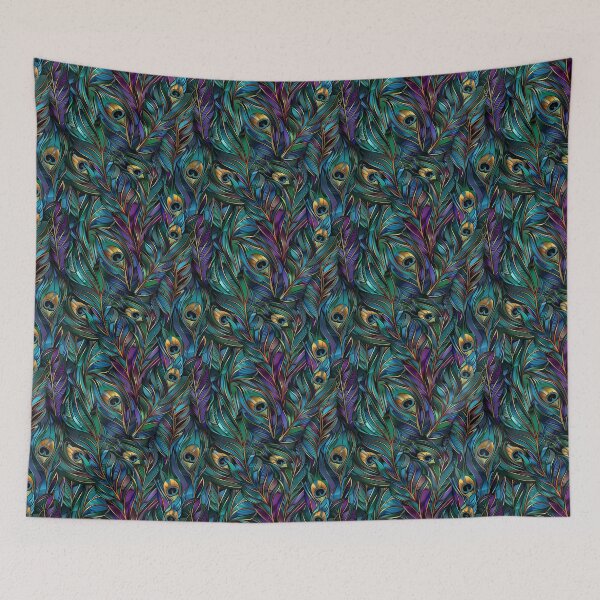 Item preview, Elegant Peacock Feather Pattern – Luxurious and Vibrant Seamless Design designed and sold by Krasnovaovaova.