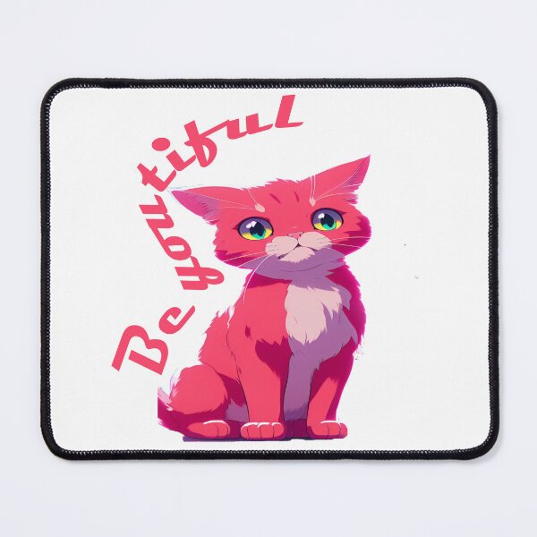 Item preview, Purr-fectly Be-YOU-tiful: The Charming Pink Cat designed and sold by HebHenderson.