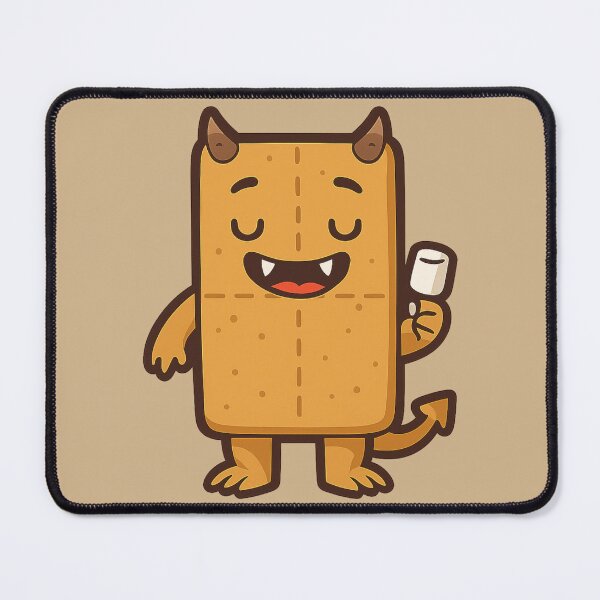 Item preview, Graham Monster with Marshmallow – Campfire Cutie designed and sold by EmersionPrints.