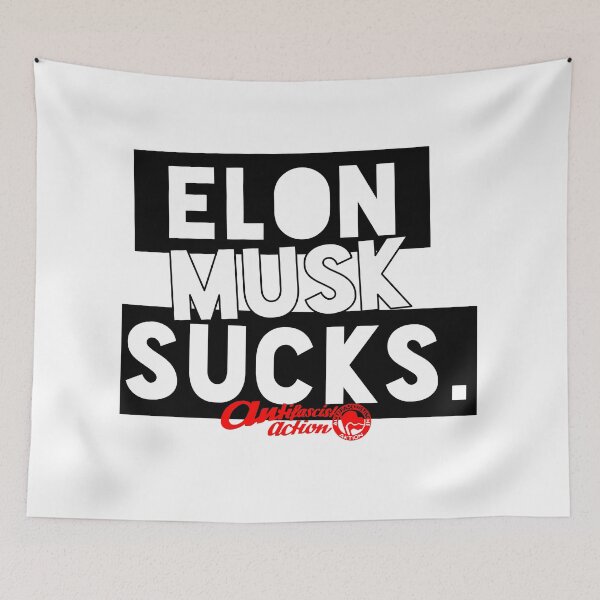 Item preview, Elon Musk Sucks- Anti-fascist action Antifa designed and sold by DonDoodle.