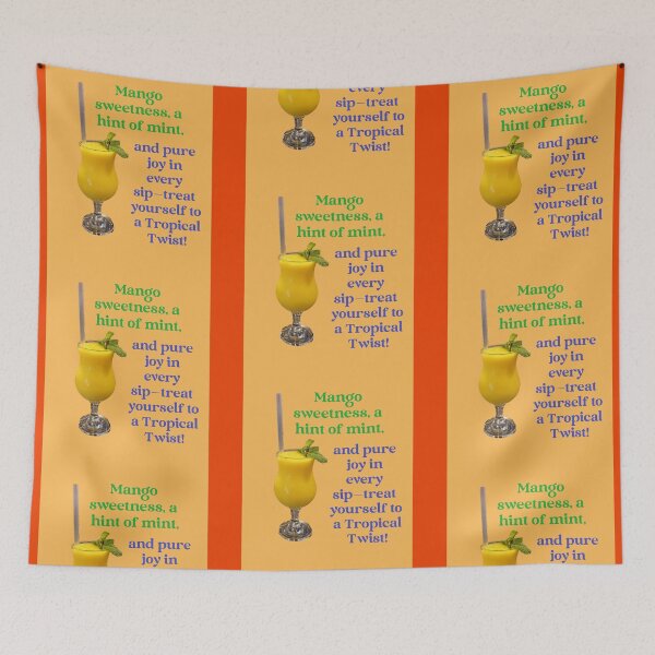 Item preview, Mango sweetness, a hint of mint, and pure joy in every sip—treat yourself to a Tropical Twist! designed and sold by Sibyl-Arts.