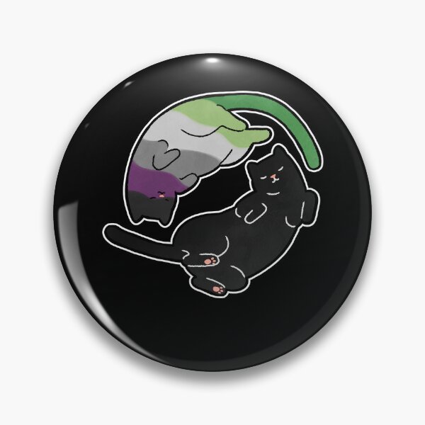 Item preview, Aroace Cat Yin Yang LGBT Asexual Aromantic Pride Flag designed and sold by Clara Hollins.