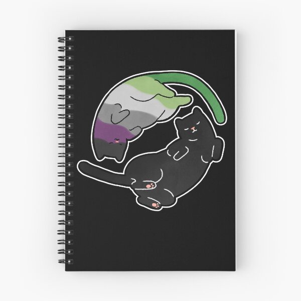 Item preview, Aroace Cat Yin Yang LGBT Asexual Aromantic Pride Flag designed and sold by Clara Hollins.