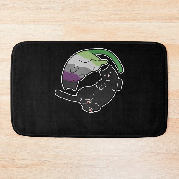 Item preview, Aroace Cat Yin Yang LGBT Asexual Aromantic Pride Flag designed and sold by Clara Hollins.