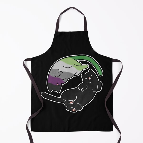 Item preview, Aroace Cat Yin Yang LGBT Asexual Aromantic Pride Flag designed and sold by Clara Hollins.