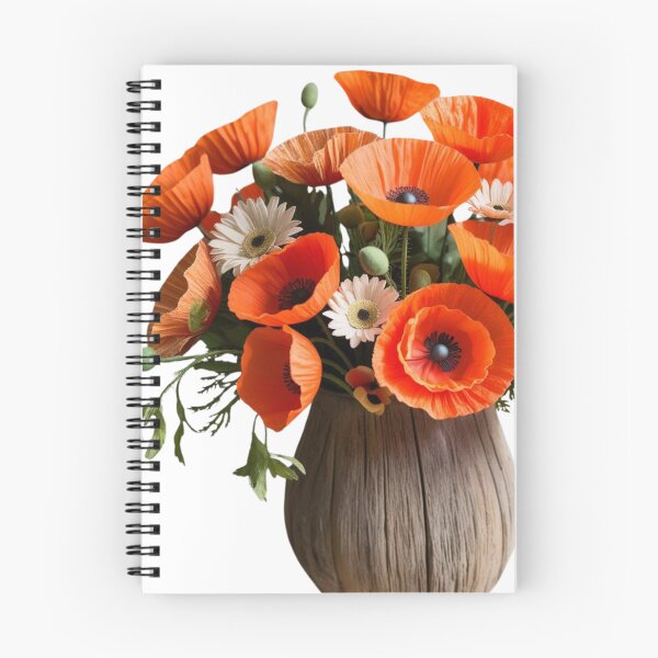 Item preview, "Bright Orange Poppy & Daisy Silk Flower Bouquet – Stunning Wedding Decor" designed and sold by STmez Design.