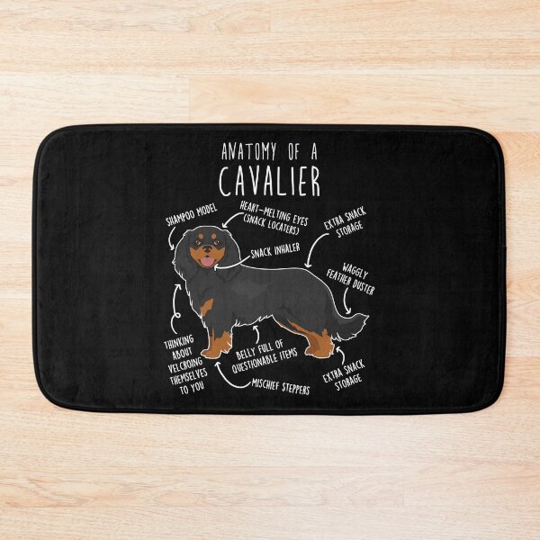 Item preview, Black and Tan Cavalier King Charles Spaniel Dog Anatomy designed and sold by Clara Hollins.