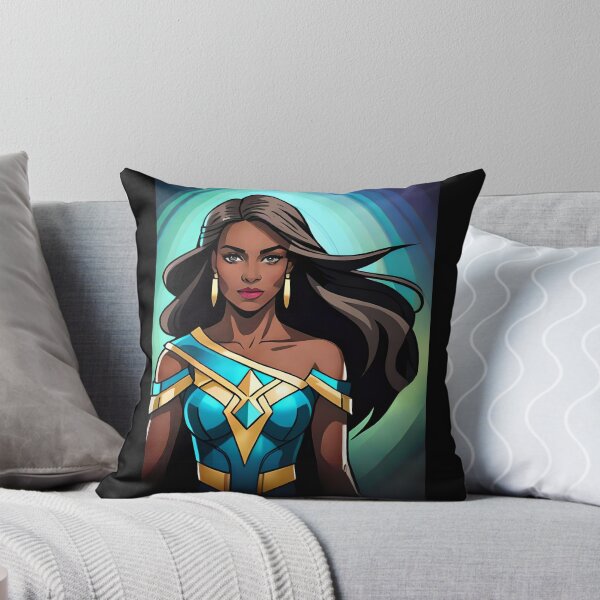 Item preview, Superwoman Teal Aura Inspirational Brunette Heroine Animation Comic designed and sold by Melan Designs.