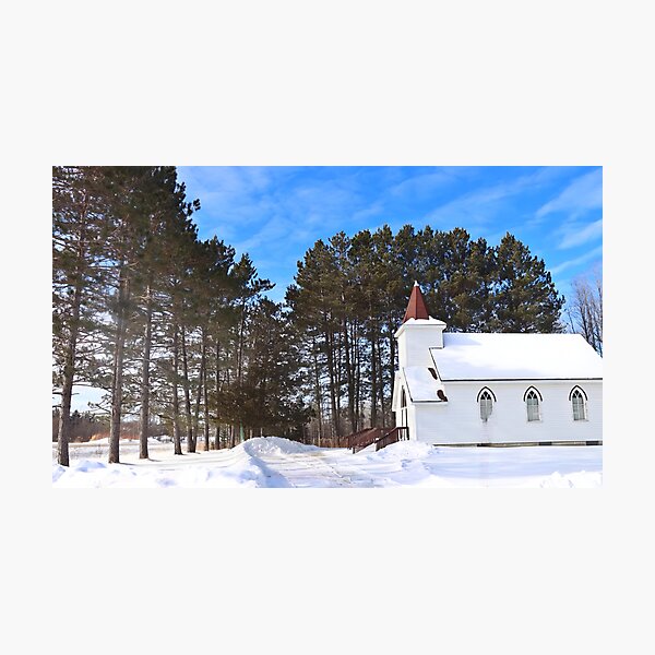 Item preview, Grove of Pine Trees and Tiny Church designed and sold by passion4photos.