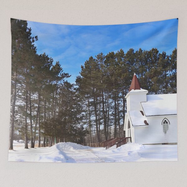Item preview, Grove of Pine Trees and Tiny Church designed and sold by passion4photos.