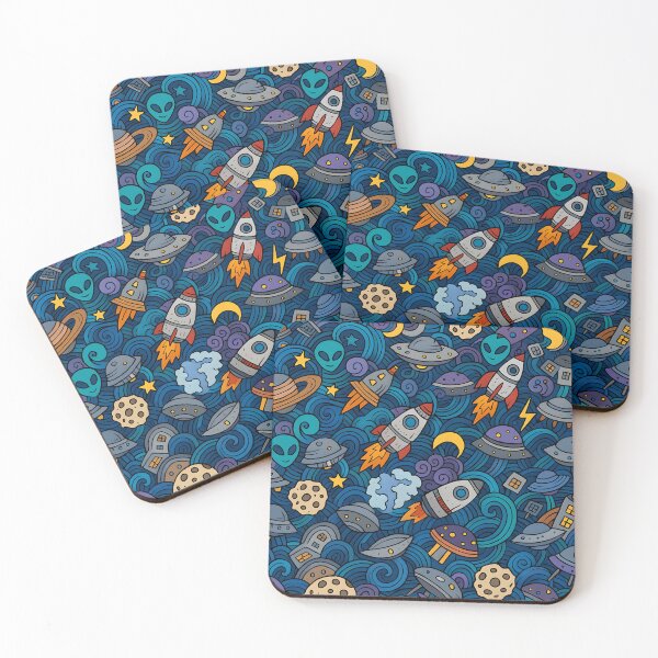 Item preview, Space Adventure with Rockets and Aliens designed and sold by Graffiti-Space.