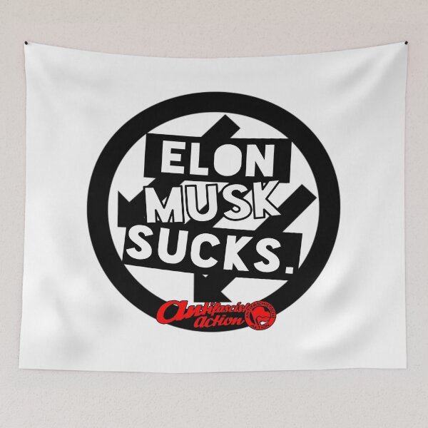 Item preview, Elon Musk Sucks  Iron Front antifascist designed and sold by DonDoodle.
