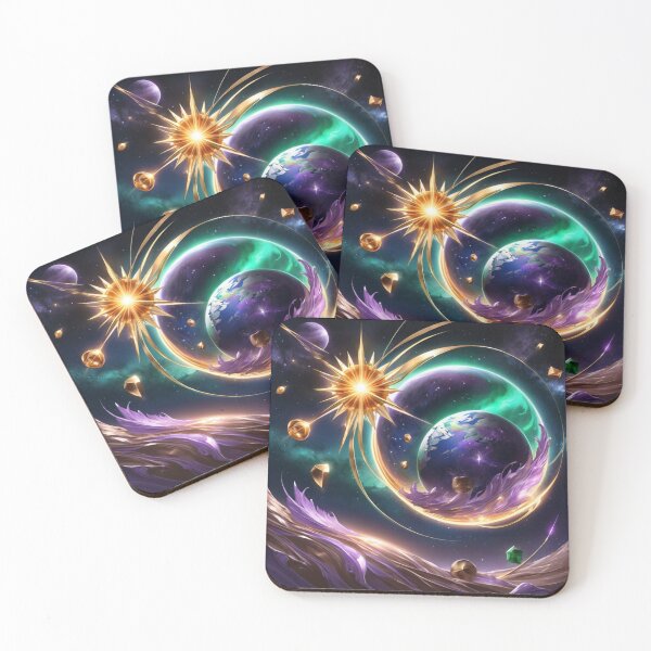 Item preview, Earth In A Circle Of Liquid Multi Colored Waves And Bight Object's designed and sold by Melantari Vizuns.