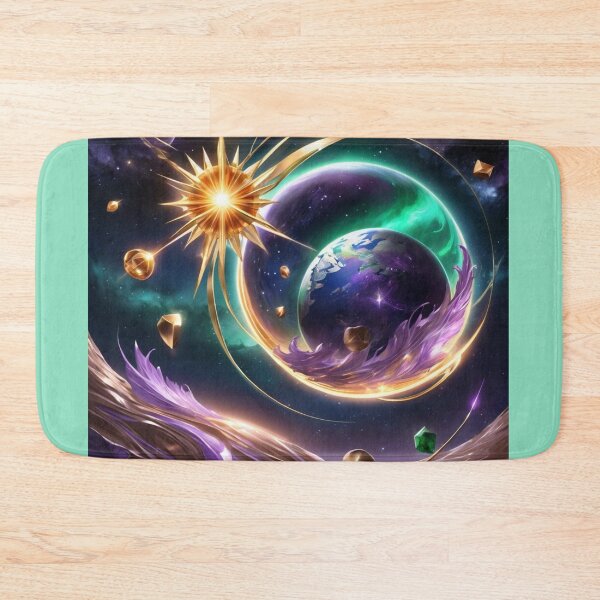 Item preview, Earth In A Circle Of Liquid Multi Colored Waves And Bight Object's designed and sold by Melantari Vizuns.