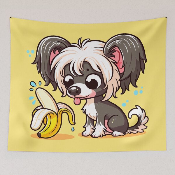Item preview, Chinese Crested Dog Drooling for a Banana designed and sold by Ghost on Toast.