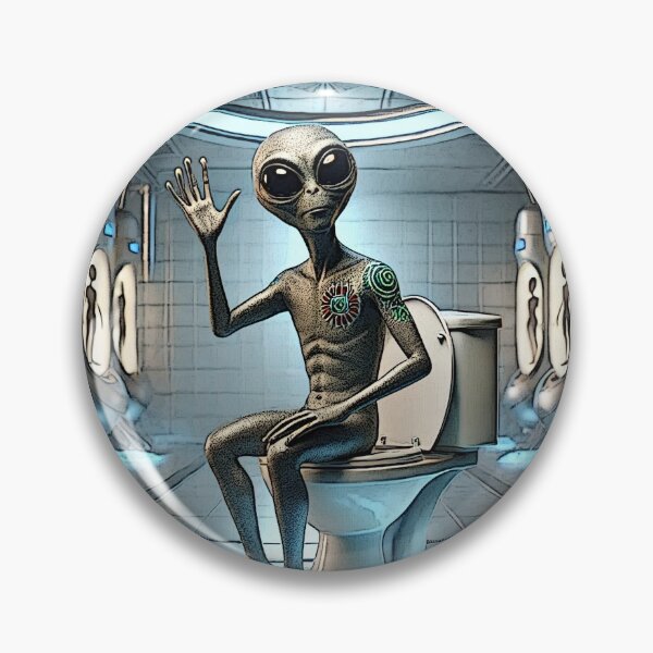 Item preview, sitting alien hello 2025 tileartwork designed and sold by tileartwork.