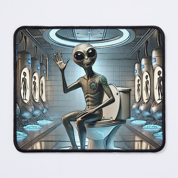 Item preview, sitting alien hello 2025 tileartwork designed and sold by tileartwork.