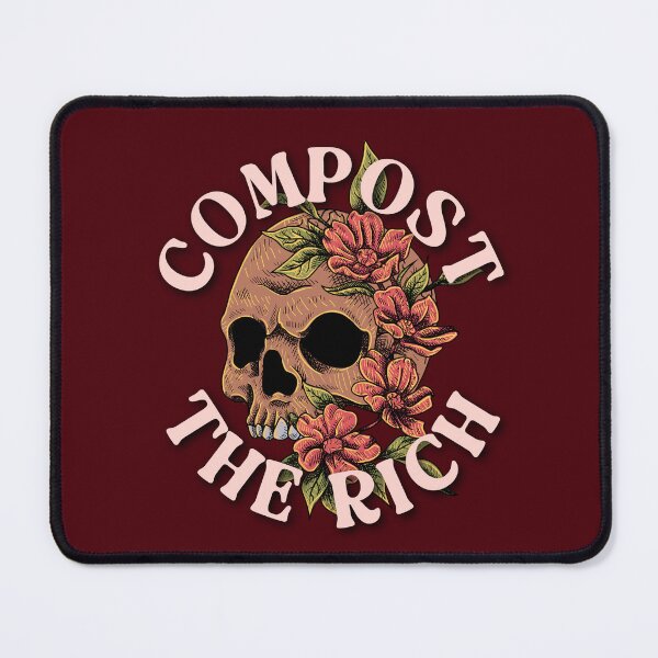 Item preview, Compost the Rich - Skull and Flowers designed and sold by Professor Pillbug's Progressive Parlor.