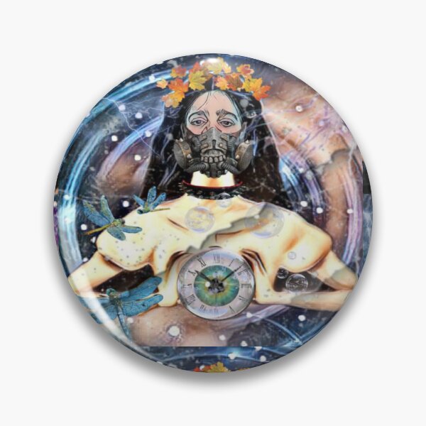 Item preview, psychedelic portrait post-apocalyptic woman designed and sold by Cyberomiz.