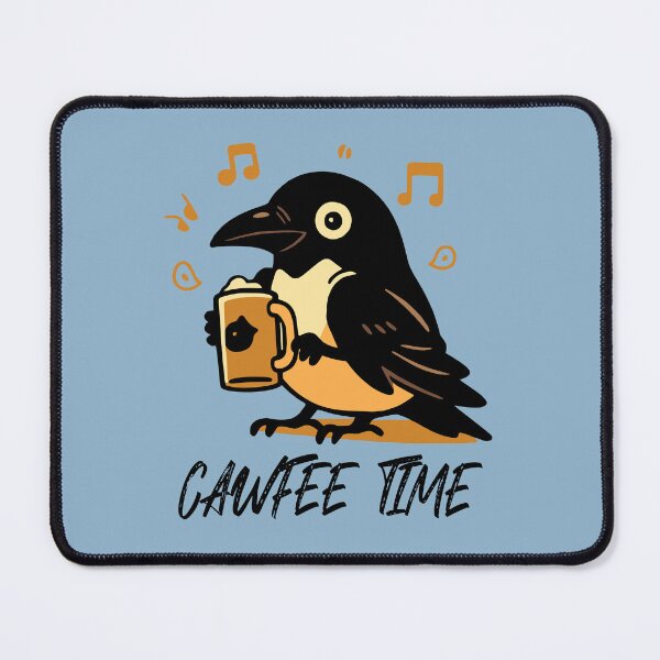 Item preview, Cute Crow Drinking Coffee Cawfee Time designed and sold by NosandEdgy.