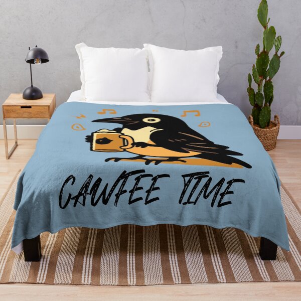 Item preview, Cute Crow Drinking Coffee Cawfee Time designed and sold by NosandEdgy.