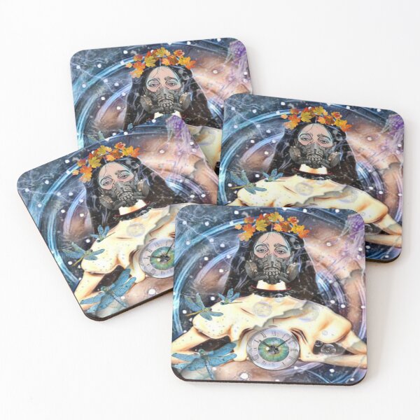 Item preview, psychedelic portrait post-apocalyptic woman designed and sold by Cyberomiz.